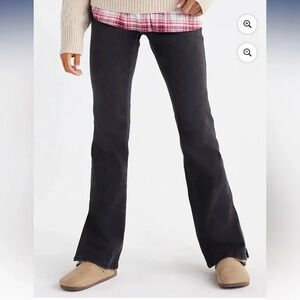 Boot Cut Black Denim Jeans with Slit Hem - NWT